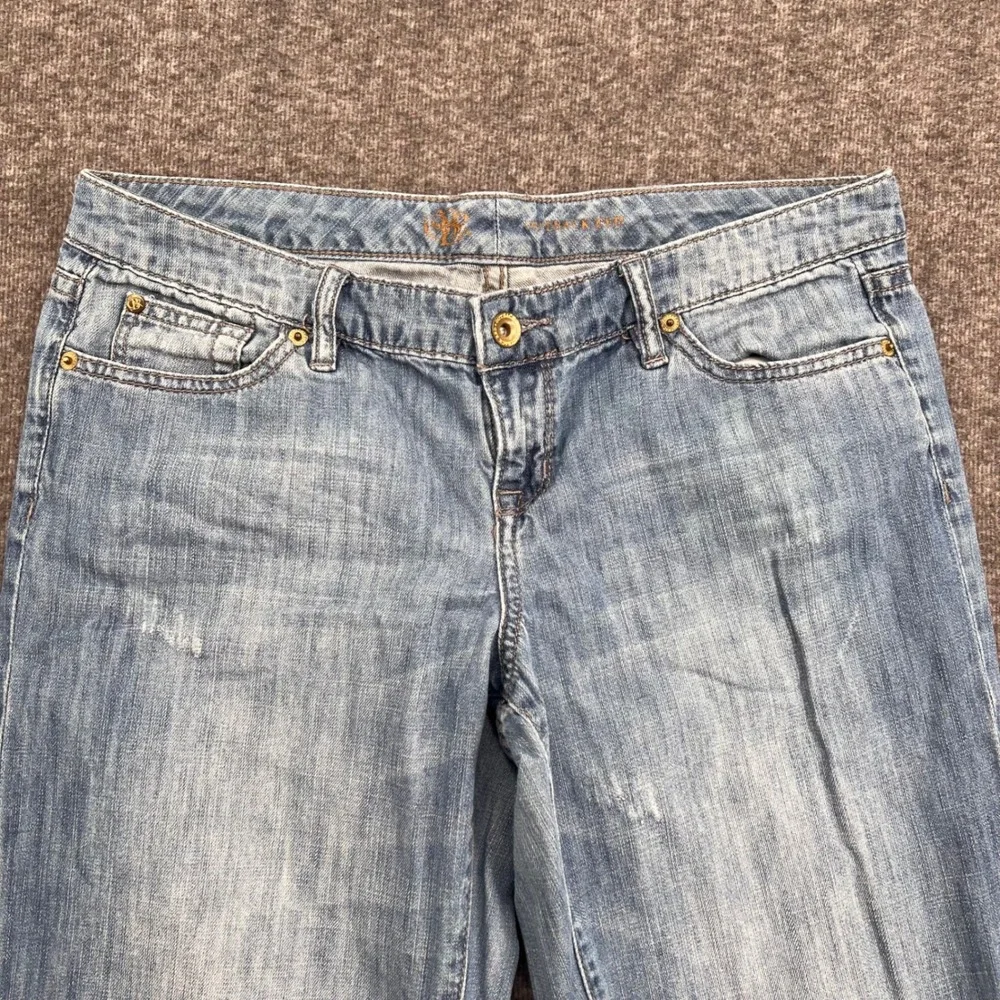 Outback Red Womens Light‎ Wash Straight Leg Blue Cotton Denim Jeans Size 4